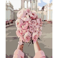 SR-SY6117 Картина за номерами Букет нижніх піонівStrateg