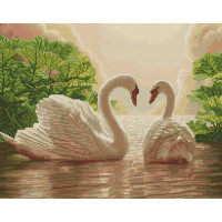 Алмазна вишивка ColorArt Пара лебедів (CLR-SP022, Без підрамника)