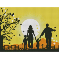 Картина мозаїка Dream Art сім'я (28 х 37 см) (DA-31703, Без підрамника)