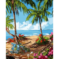 SR-VA-3075 Розмальовка за номерами Гавайські будніStrateg SR-VA-3075 Розмальовка за номерами Гавайські будніStrateg