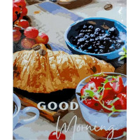 SR-SY6880 Розмальовка за номерами Ранок з круасаномStrateg SR-SY6880 Розмальовка за номерами Ранок з круасаномStrateg