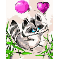 SR-SV-0032 Картині за номерами Єнотик з кулькамиStrateg