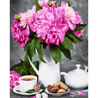 BK-GX45134 Картина за номерами Сніданок із квітамиRainbow Art BK-GX45134 Картина за номерами Сніданок із квітамиRainbow Art