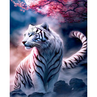 Картина мозаїка My Art Білий тигр (AR-3166, На підрамнику)
