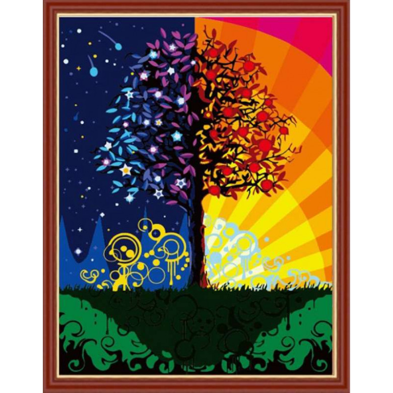 CG224 Картина за номерами Дерево щастя Babylon