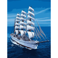 VK029 Розмальовки за номерами Білий вітрильник Babylon