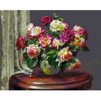 MR-Q1001 Картина розмальовка Чайні троянди Mariposa MR-Q1001 Картина розмальовка Чайні троянди Mariposa