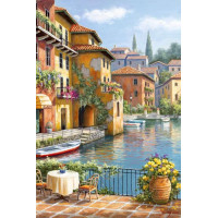 Картина зі страз ТМ Алмазна мозаїка У кафе на набережній (DM-072, Без підрамника) Картина зі страз ТМ Алмазна мозаїка У кафе на набережній (DM-072, Без підрамника)
