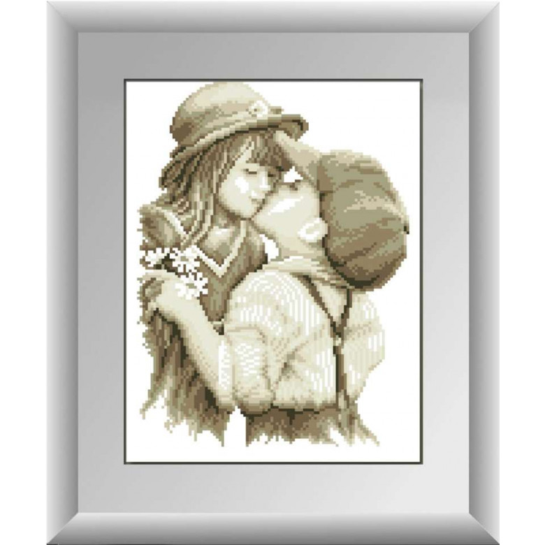 Картина із мозаїки Dream Art Перший поцілунок (повна зашивка, квадратне каміння) (DA-30041, Без підрамника)