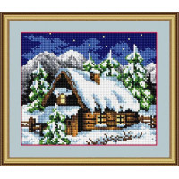 Набір алмазна мозаїка Dream Art Зимова хатина (повна зашивка, квадратне каміння) (DA-30061, Без підрамника)