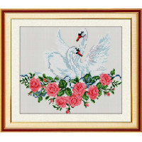 Алмазна вишивкаDream Art Пара лебедів (DA-30383, Без підрамника)