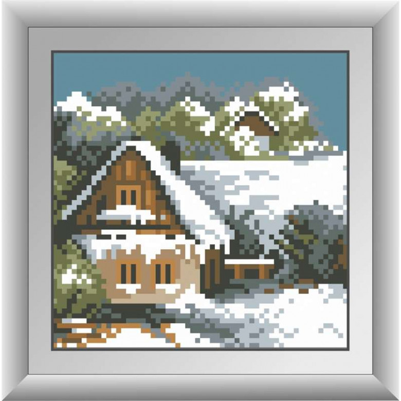 Алмазна вишивкаDream Art Зимовий будиночок (квадратні камені, повна зашивка) (DA-30487, Без підрамника)