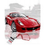 VP806 Розмальовка за номерами Червоний Ferrari Babylon