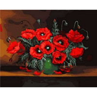 MR-Q895 Розмальовка на полотні Букетик маків Mariposa MR-Q895 Розмальовка на полотні Букетик маків Mariposa