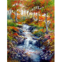 Набір вишивка алмазна ТМ Алмазна мозаїка Лісовий струмок (DM-267, Без підрамника)