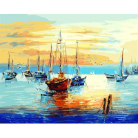 BK-GX21875 Розмальовка за номерами Гавань на світанку (Без коробки)