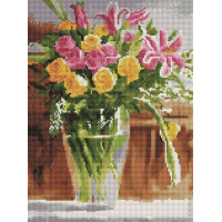 Малювання камінням на полотні Брашмі Весняні квіти (EF477, На підрамнику) Малювання камінням на полотні Брашмі Весняні квіти (EF477, На підрамнику)