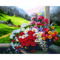 GZS1016 Алмазні картини Букет на вікні Rainbow Art