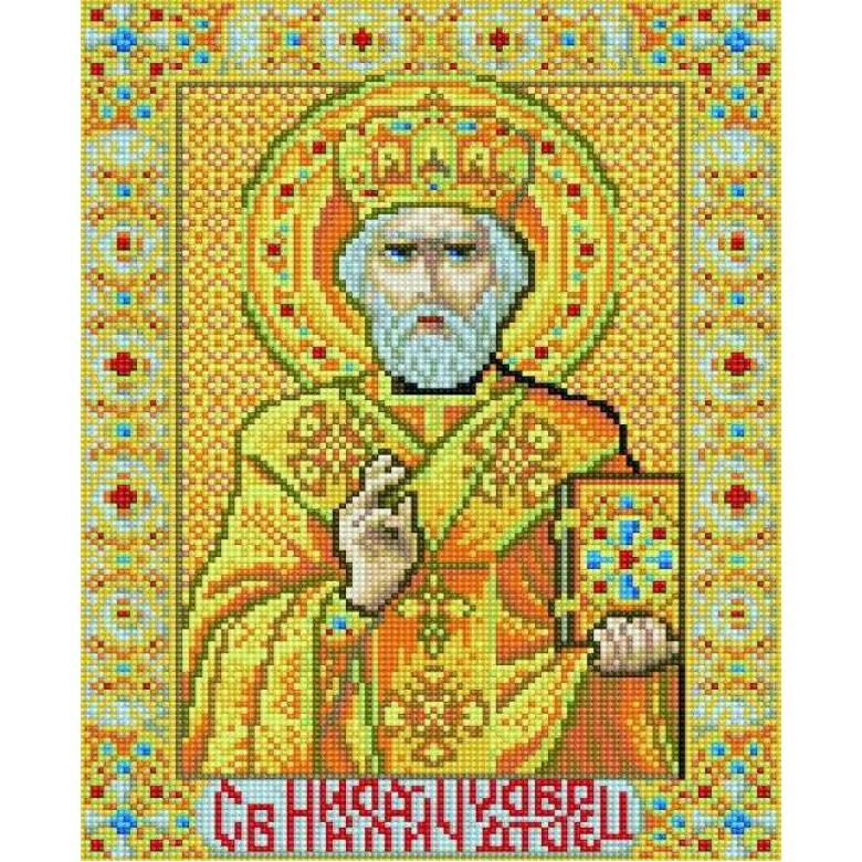 Картина із мозаїки Rainbow Art Ікона Микола Чудотворець (EJ372, На підрамнику)