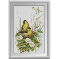 Алмазна вишивка Dream Art Ніжні пташки (DA-31028, Без підрамника)