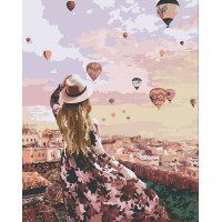 0024Л1 Картина розмальовка Кулі над містом (Без коробки) Bambino 0024Л1 Картина розмальовка Кулі над містом (Без коробки) Bambino