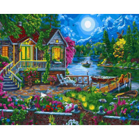 BK-GX42850 Картина за номерами Тиха нічRainbow Art