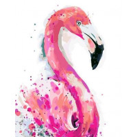 SR-SY6337 Картині за номерами Акварельний фламінгоStrateg SR-SY6337 Картині за номерами Акварельний фламінгоStrateg