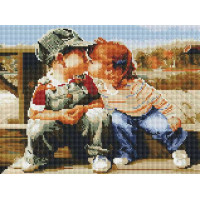 Набір алмазна вишивка ColorArt Перший поцілунок (CLR-PST430, На підрамнику) Набір алмазна вишивка ColorArt Перший поцілунок (CLR-PST430, На підрамнику)