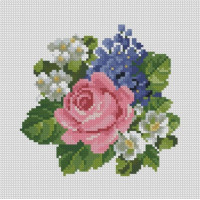 Картина алмазами Dream Art Букетик з польовими квітами (22 х 22 см) (DA-31623, Без підрамника)