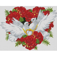 Картина мозаїка Dream Art Голуби (весільні) (49 х 62 см) (DA-31638, Без підрамника)