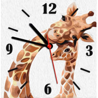 ASG005 Картина за номерами годинники ЖирафіArtStory