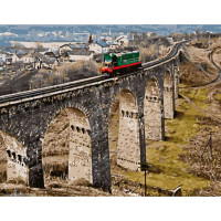 SR-SY6559 Картина за номерами Плебанівський віадукStrateg SR-SY6559 Картина за номерами Плебанівський віадукStrateg