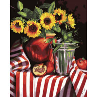 SR-B-SY6673 Картина за номерами Гранат та соняшникиStrateg
