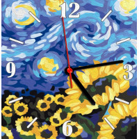 ASG020 Картина за номерами годинник Зоряна нічArtStory