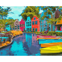 BK-GX45090 Картини за номерами Селище у НідерландахRainbow Art BK-GX45090 Картини за номерами Селище у НідерландахRainbow Art