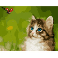 SR-B-GS365 Картина за номерами Котик із сонечкомStrateg SR-B-GS365 Картина за номерами Котик із сонечкомStrateg