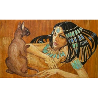 VP424 Забарвлення за номерами Єгиптянка з кішкою Babylon