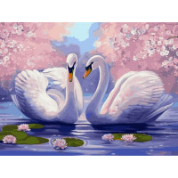 VK035 Картина за номерами Лебедина вірність Babylon