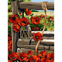 VK137 Картина за номерами Маки біля колодязя Babylon VK137 Картина за номерами Маки біля колодязя Babylon