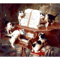 MR-Q235 Картина розмальовка Котячий концерт Mariposa MR-Q235 Картина розмальовка Котячий концерт Mariposa