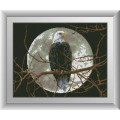Алмазна техніка Dream Art Орел під місяцем (повна зашивка, квадратне каміння) (DA-30238, Без підрамника)