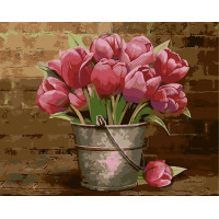AS0009 Картина розмальовка Букет рожевих тюльпанів ArtStory AS0009 Картина розмальовка Букет рожевих тюльпанів ArtStory