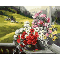 AS0013 Забарвлення за номерами Букети на вікні ArtStory AS0013 Забарвлення за номерами Букети на вікні ArtStory