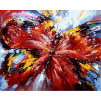 VP884 Картина за номерами Червоний метелик Babylon