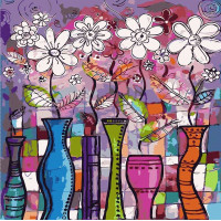 AS0322 Малювання за цифрами Яскраві вазочки (Без коробки) ArtStory AS0322 Малювання за цифрами Яскраві вазочки (Без коробки) ArtStory
