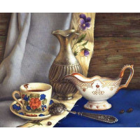 Картина із мозаїки ТМ Алмазна мозаїка Натюрморт з кавою (DM-162, Без підрамника)