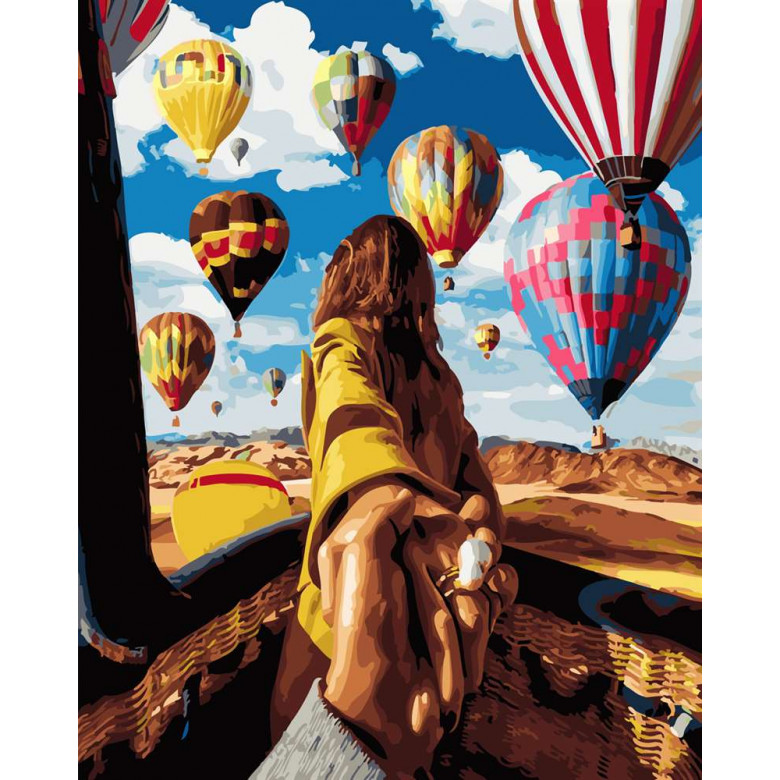 BK-GX24420 Розмальовка для дорослих Іди за мною. Повітряні кулі