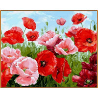 NB1111R Картина за цифрами Червоні маки (в рамі) Babylon NB1111R Картина за цифрами Червоні маки (в рамі) Babylon