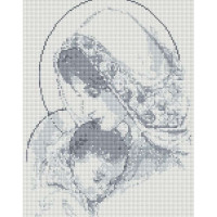 Набір діамантова вишивка Діамантова мозаїка Мадонна з немовлям (DEF008, Без підрамника)