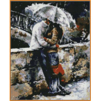 Картина з мозаїки Babylon Кохання під дощем (ST314, На підрамнику)